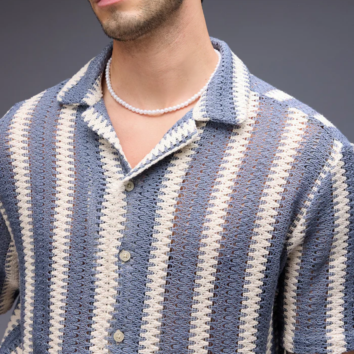 3 Pack Men's Crochet Shirts | Unique Patterns, Ultimate Comfort, Effortless Style| SC-07