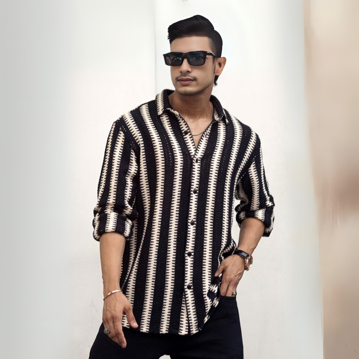 3 Pack Men's Crochet Shirts | Unique Patterns, Ultimate Comfort, Effortless Style| SC-07