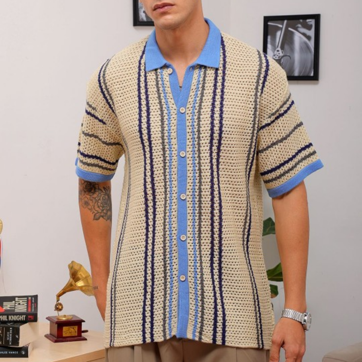 3 Pack Men's Crochet Shirts | Unique Patterns, Ultimate Comfort, Effortless Style| SC-06