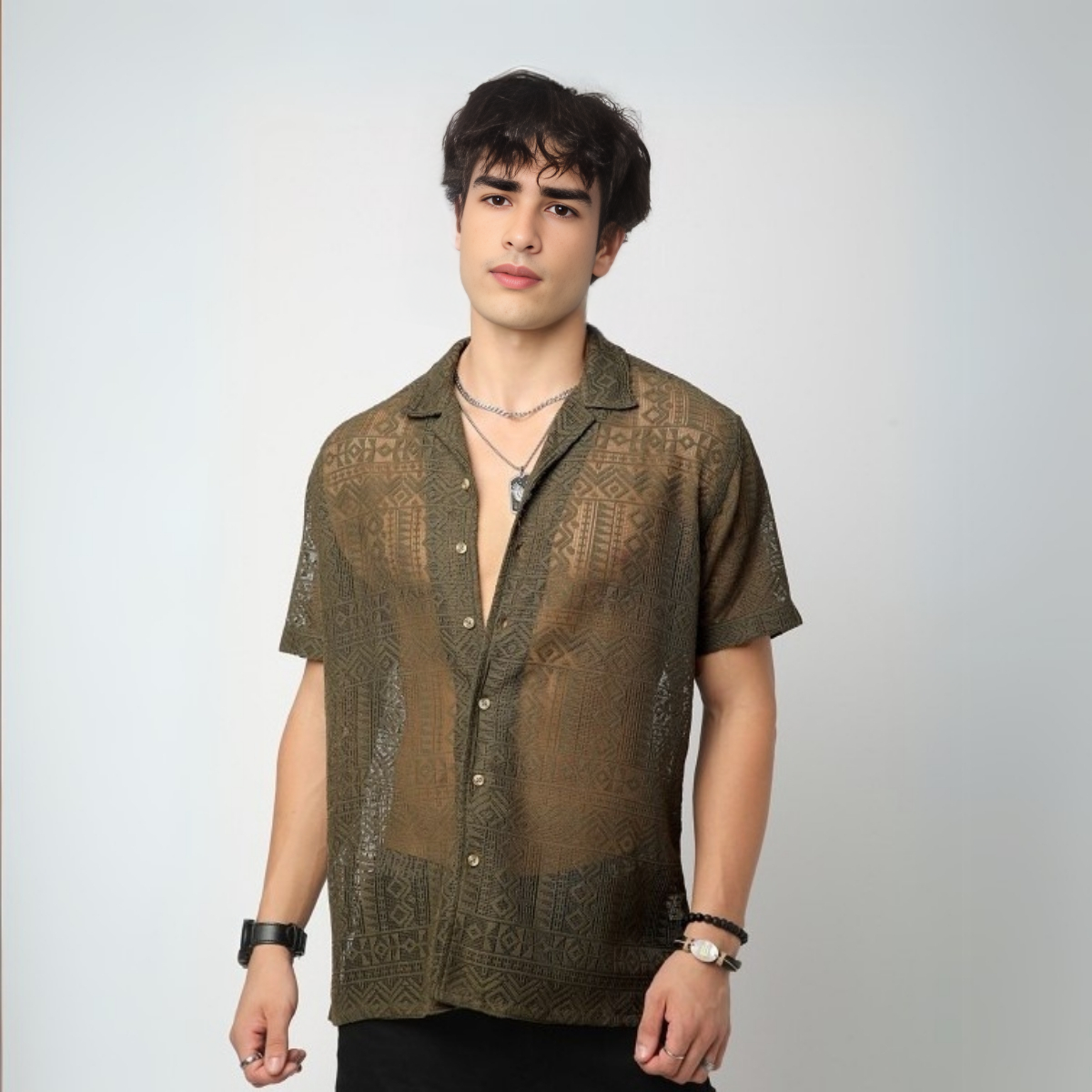 3 Pack Men's Crochet Shirts | Unique Patterns, Ultimate Comfort, Effortless Style| SC-02