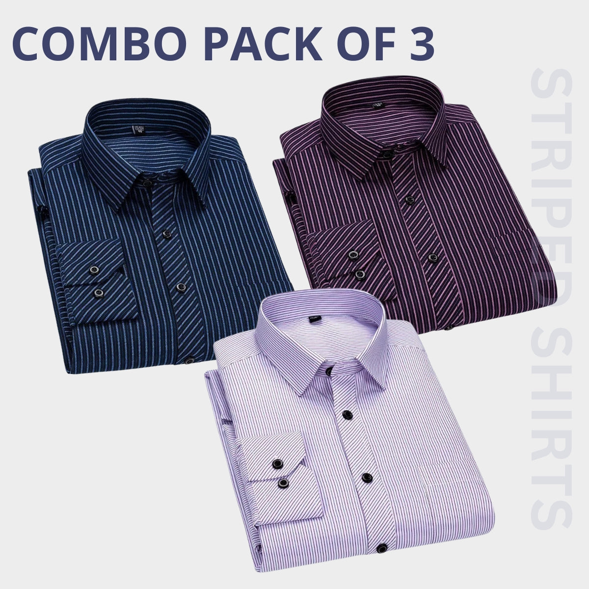 Premium Imported 100% High Quality Striped Shirt | Full/Half Sleeve | With Pocket | (FS-114)