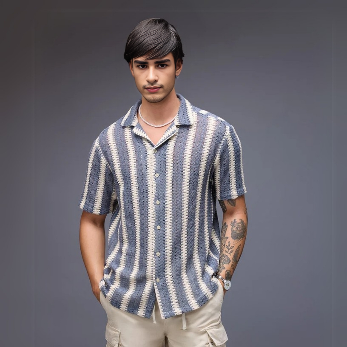 3 Pack Men's Crochet Shirts | Unique Patterns, Ultimate Comfort, Effortless Style| SC-07