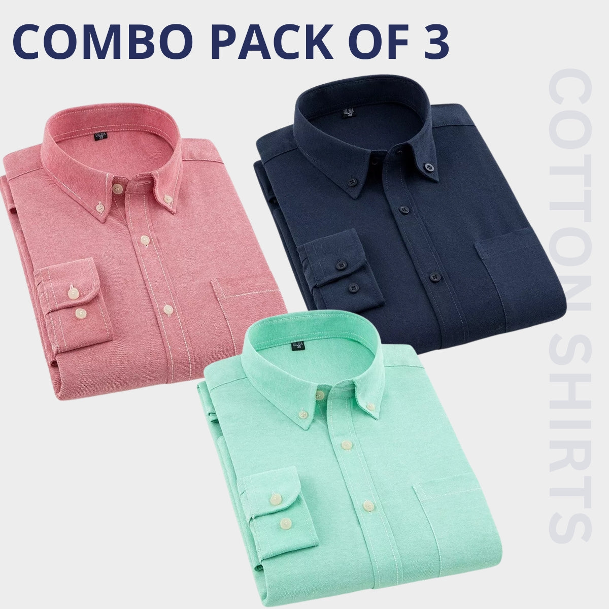 Premium Imported 100% High Quality Cotton Formal Menâ€™s Plain/Solid Shirts| Full/Half Sleeve | With Pocket | (FS-140)