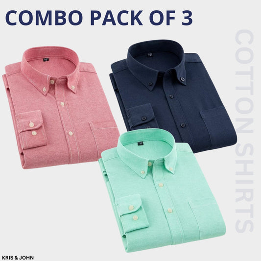 Premium Imported 100% High Quality Cotton Formal Menâ€™s Plain/Solid Shirts| Full/Half Sleeve | With Pocket | (FS-140)