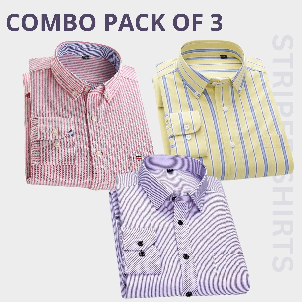 Premium Imported 100% High Quality Striped Shirt | Full/Half Sleeve | With Pocket |(FS-123)