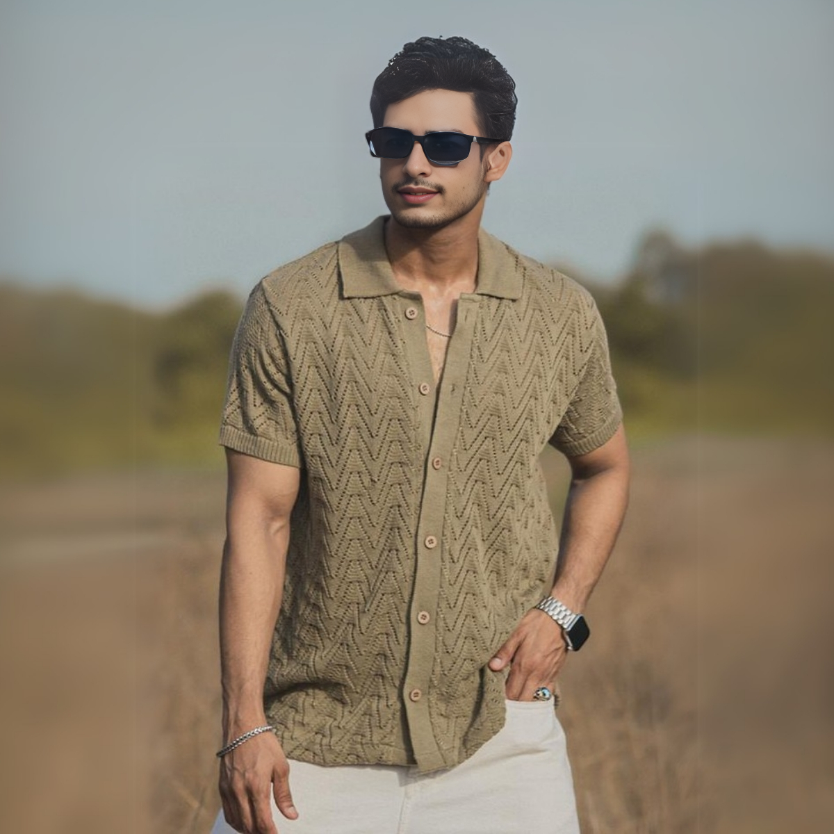 3 Pack Men's Crochet Shirts | Unique Patterns, Ultimate Comfort, Effortless Style| SC-04