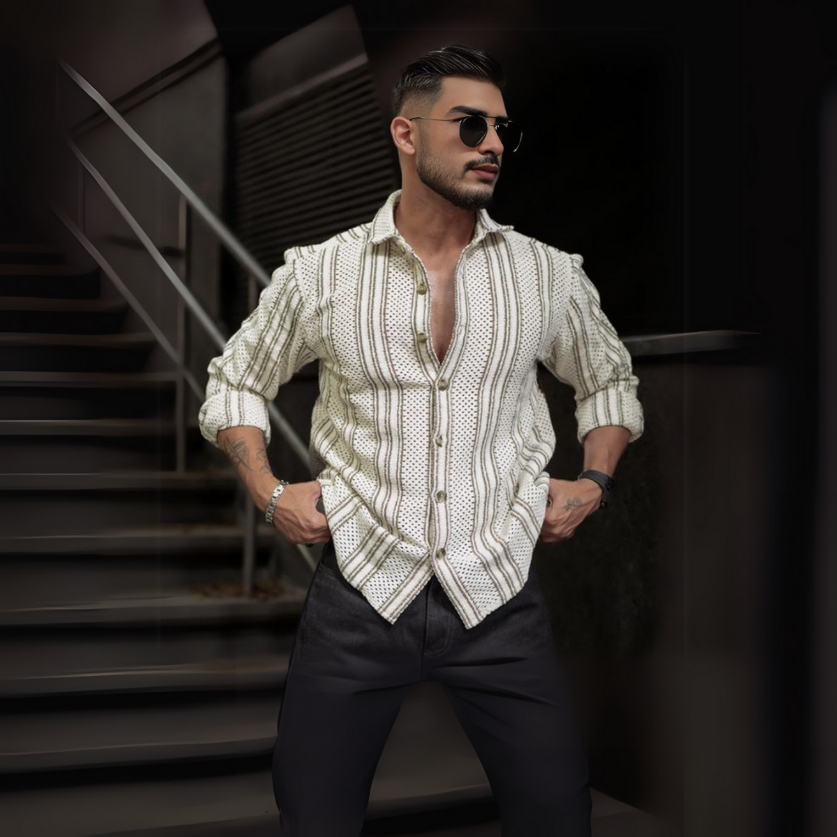 3 Pack Men's Crochet Shirts | Unique Patterns, Ultimate Comfort, Effortless Style| SC-07