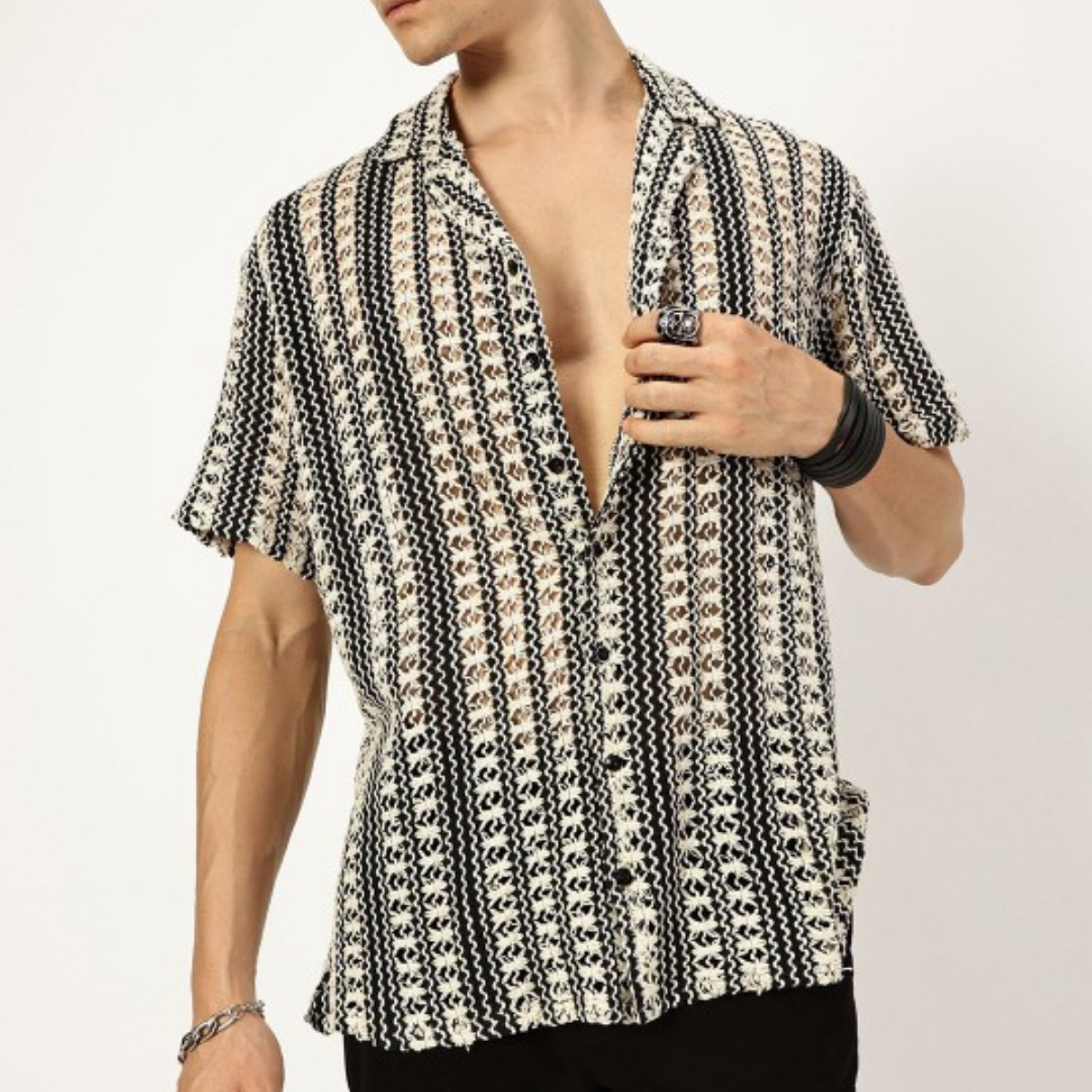 3 Pack Men's Crochet Shirts | Unique Patterns, Ultimate Comfort, Effortless Style| SC-10