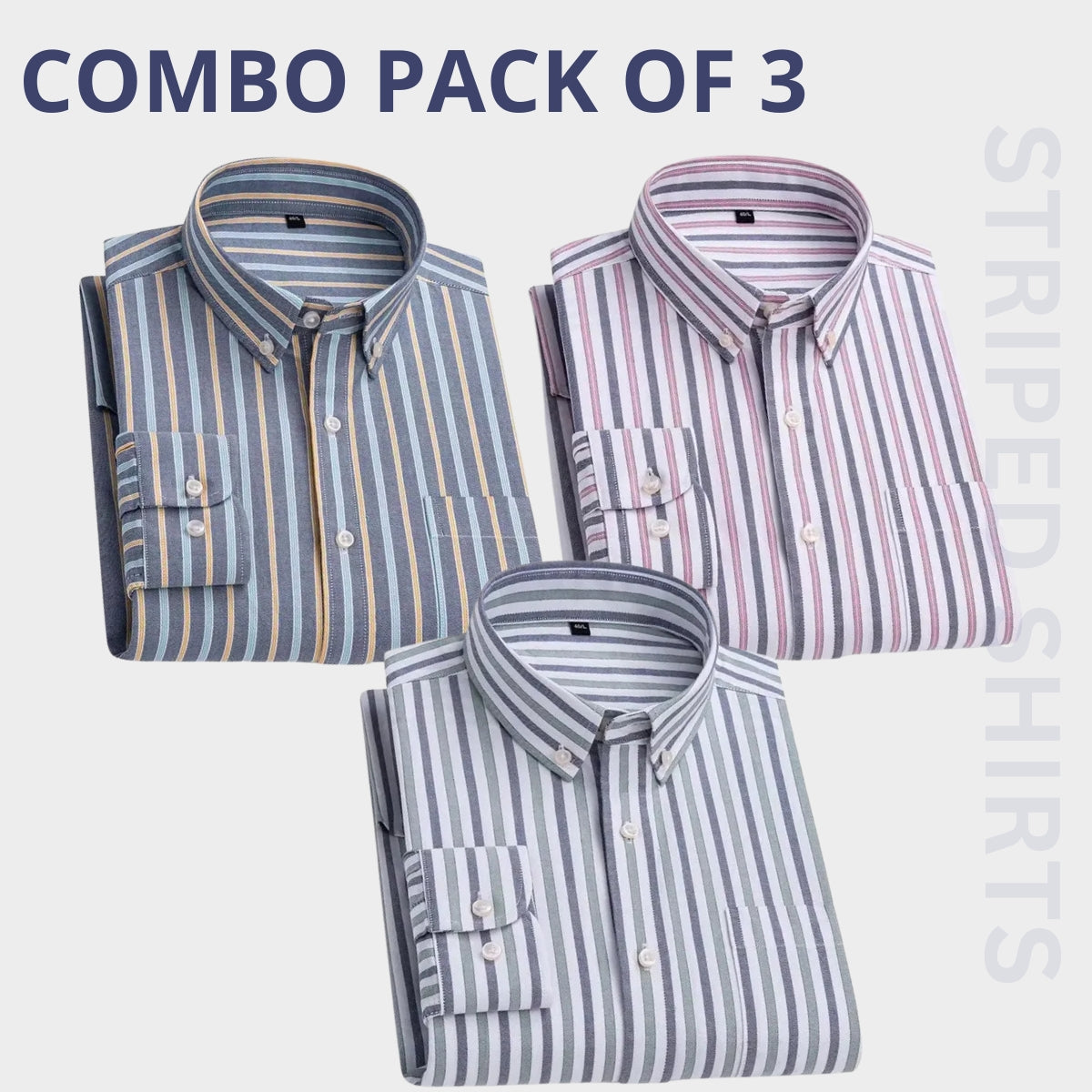 Premium Imported 100% High Quality Striped Shirt | Full/Half Sleeve | With Pocket | (FS-110)