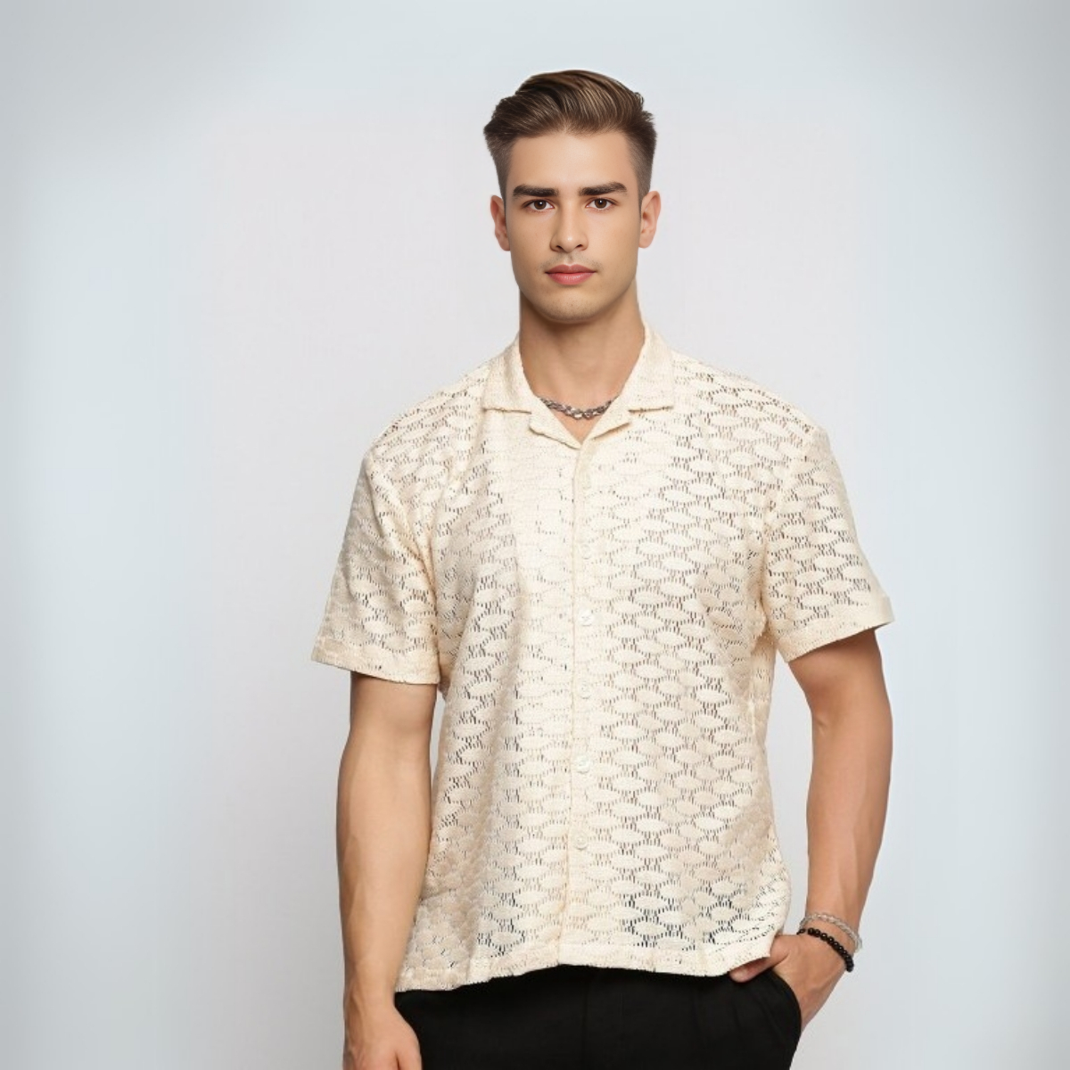 3 Pack Men's Crochet Shirts | Unique Patterns, Ultimate Comfort, Effortless Style| SC-03