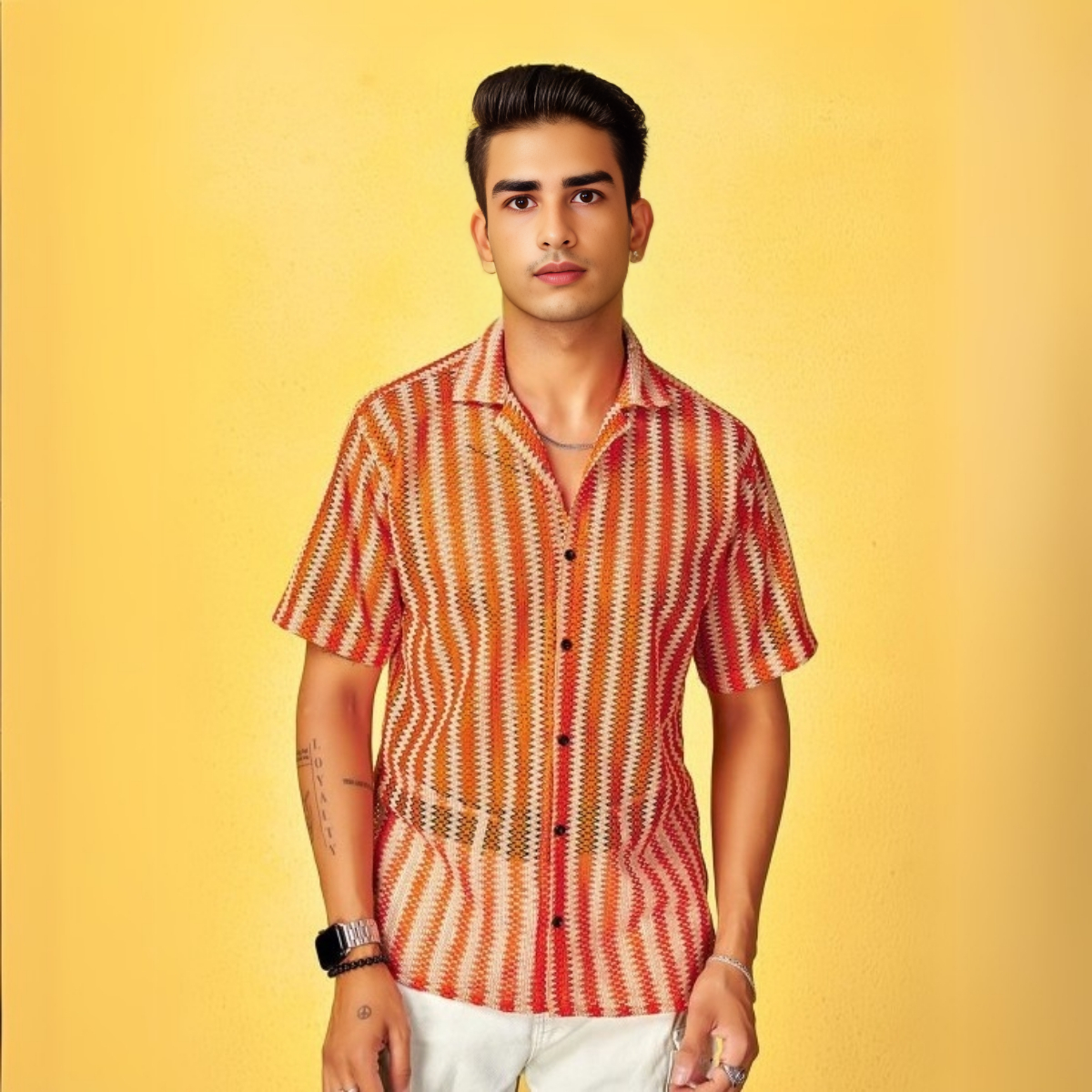 3 Pack Men's Crochet Shirts | Unique Patterns, Ultimate Comfort, Effortless Style| SC-04