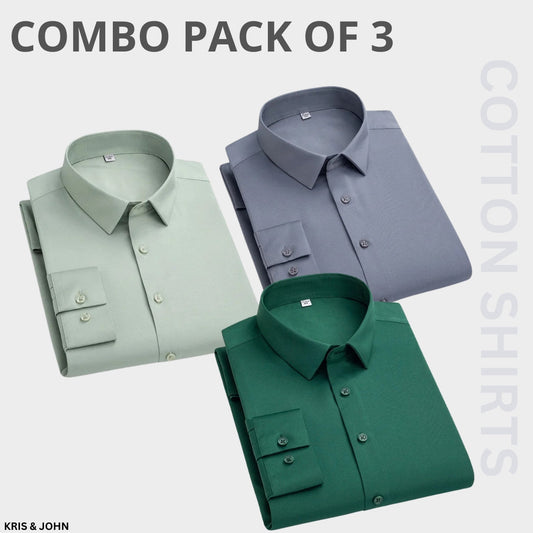 Premium Imported 100% High Quality Cotton Formal Menâ€™s Plain/Solid Shirts| Full/Half Sleeve | With Pocket |  (FS-137)