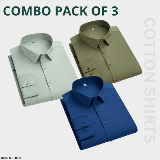 Premium Imported 100% High Quality Cotton Formal Menâ€™s Plain/Solid Shirts| Full/Half Sleeve | With Pocket | (FS-138)