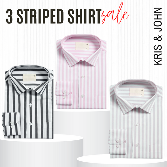 Classic Striped Shirt – Imported, 100% High Quality, Full/Half Sleeve with Pocket | SS-09